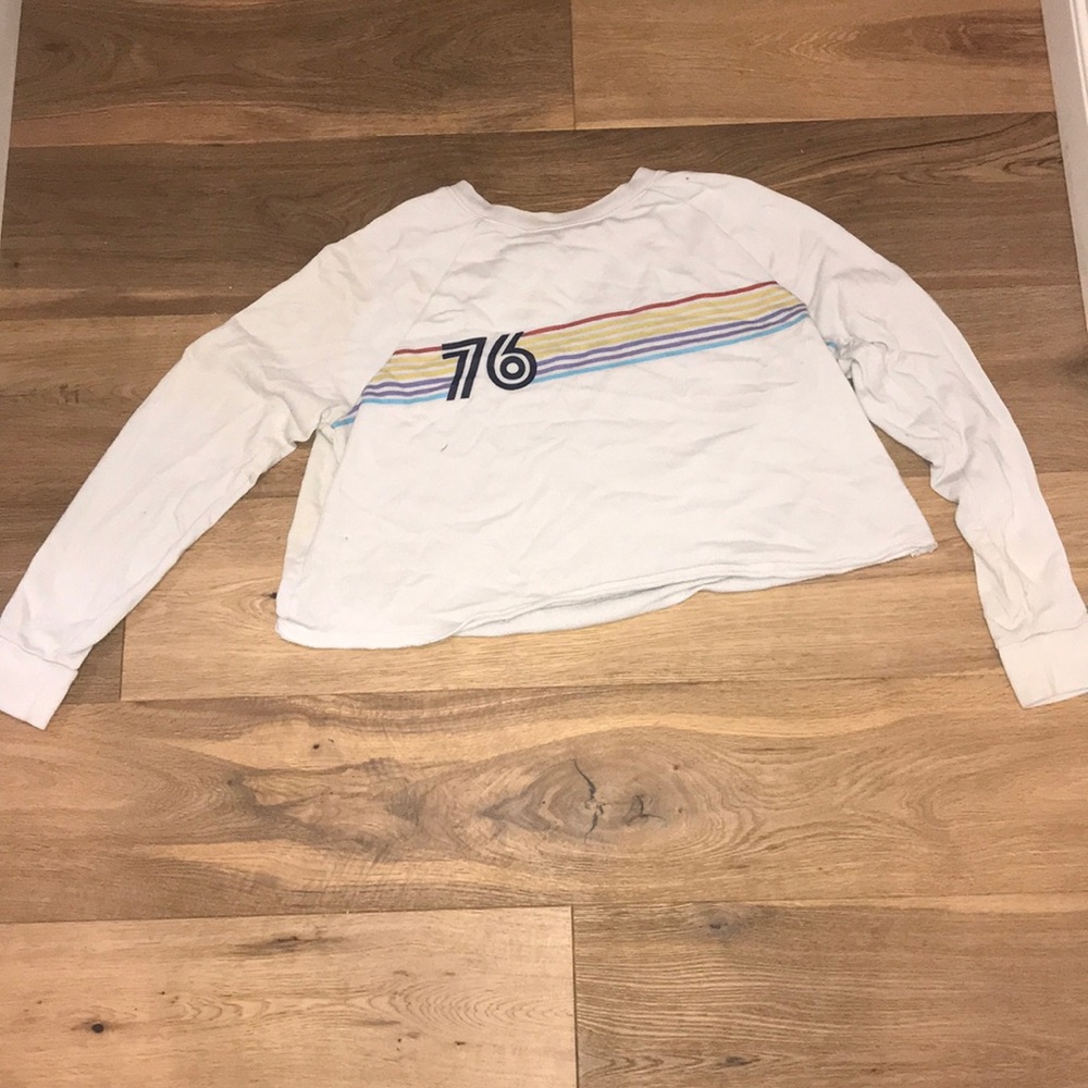 Off white long sleeve Mossimo long-sleeve crop top